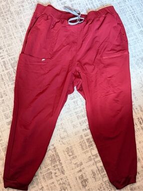 Fabletics Women’s Burgundy Elastic Waist Drawstring Joggers